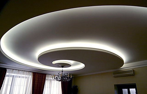 Светодиодная подсветка потолка - белый свет