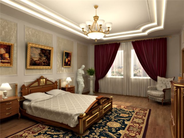 спальня в современном классическом стиле 