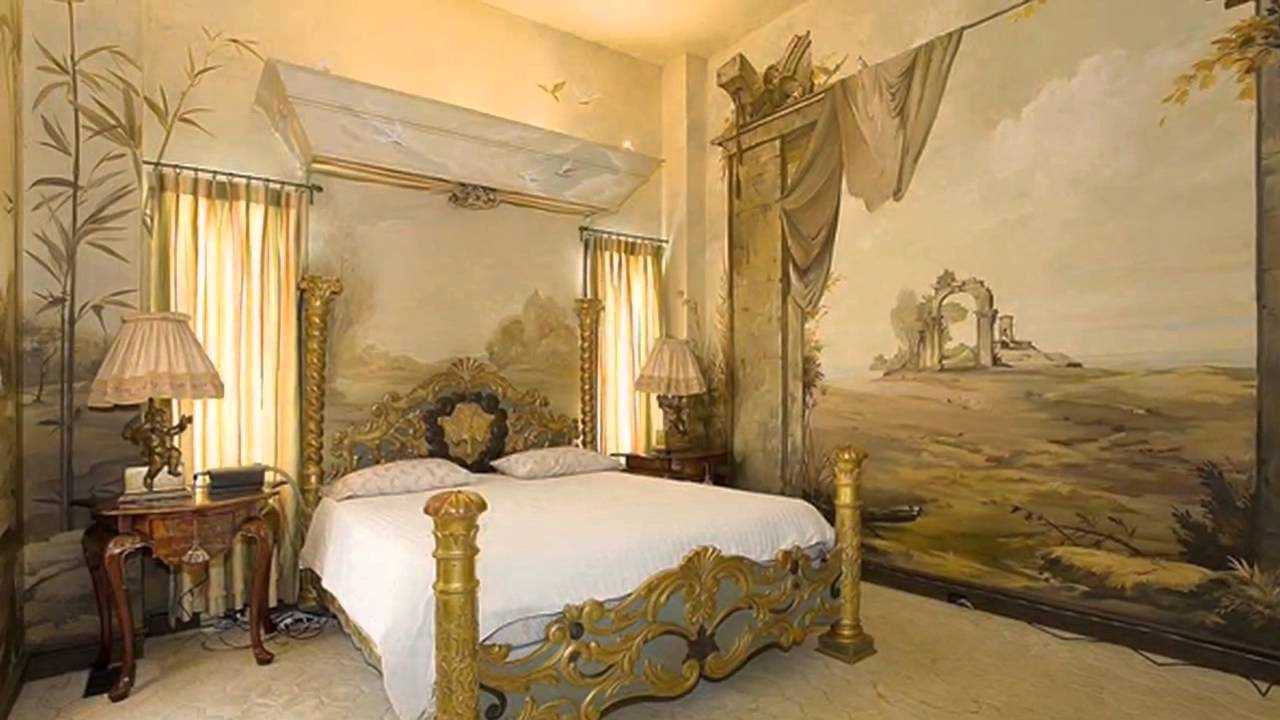 Художественная роспись в интерьере спальни