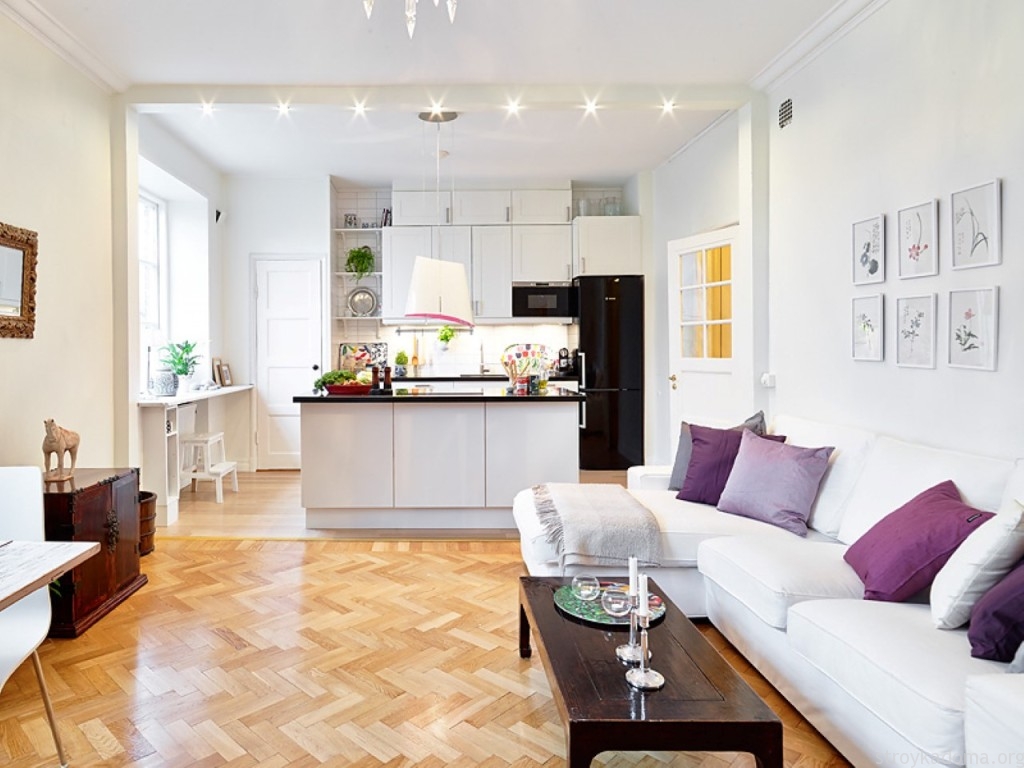 Как зонировать пространство кухни в квартире-студии?